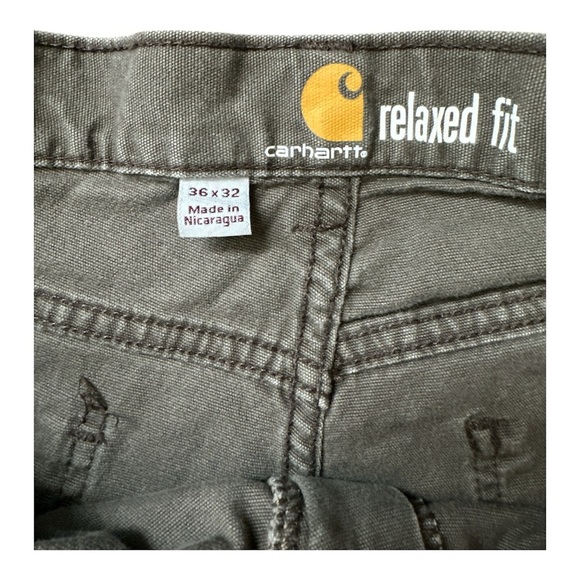 CARHARTT RELAXED FIT DARK GRAY STRAIGHT LEG UTILITY WORK PANTS SIZE 36x32 - Picture 4 of 5
